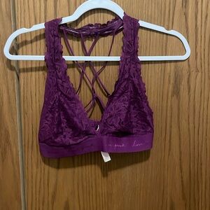 Purple Lace Criss Cross Bralette